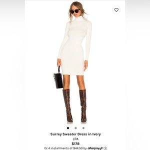 LPA revolve white sweater dress. NWT